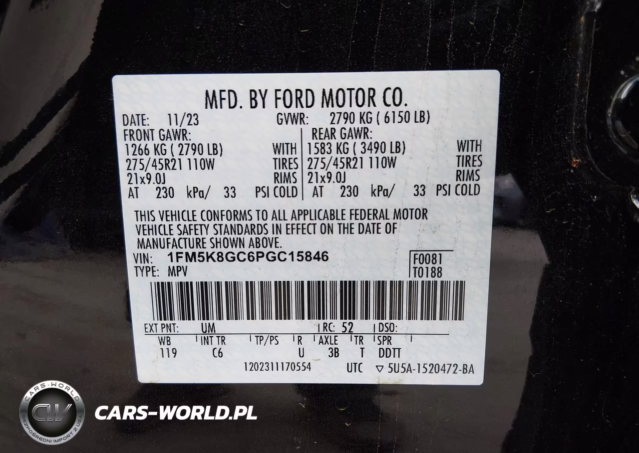 2023 Ford Explorer St VIN:1FM5K8GC6PGC15846 - 9