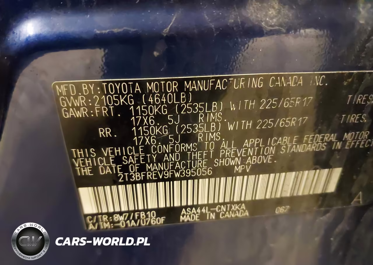 2015 Toyota Rav4 Le VIN:2T3BFREV9FW395056 - 9
