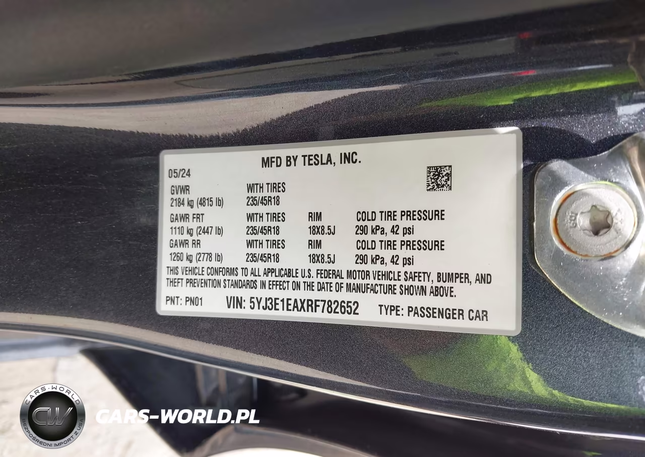2024 Tesla Model 3 Long Range Dual Motor All-Wheel Drive-Rear-Wheel Drive VIN:5YJ3E1EAXRF782652 - 9