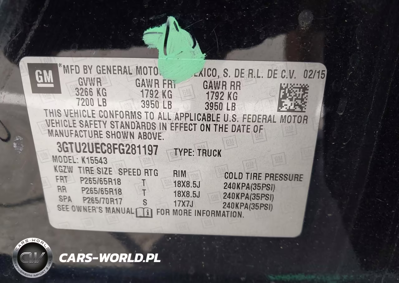 2015 GMC Sierra 1500 Sle VIN:3GTU2UEC8FG281197 - 9