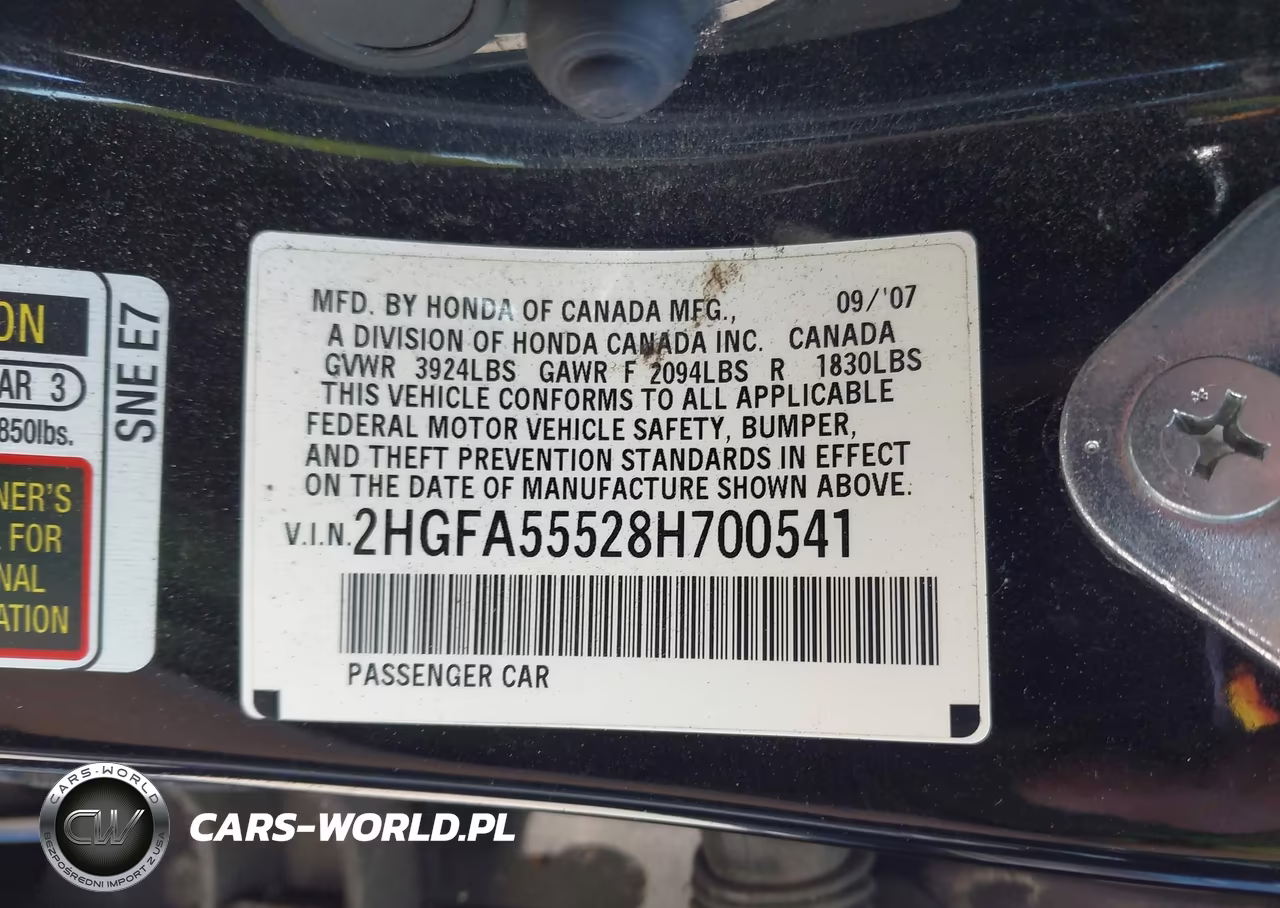 2008 Honda Civic Si-Si Mugen VIN:2HGFA55528H700541 - 9
