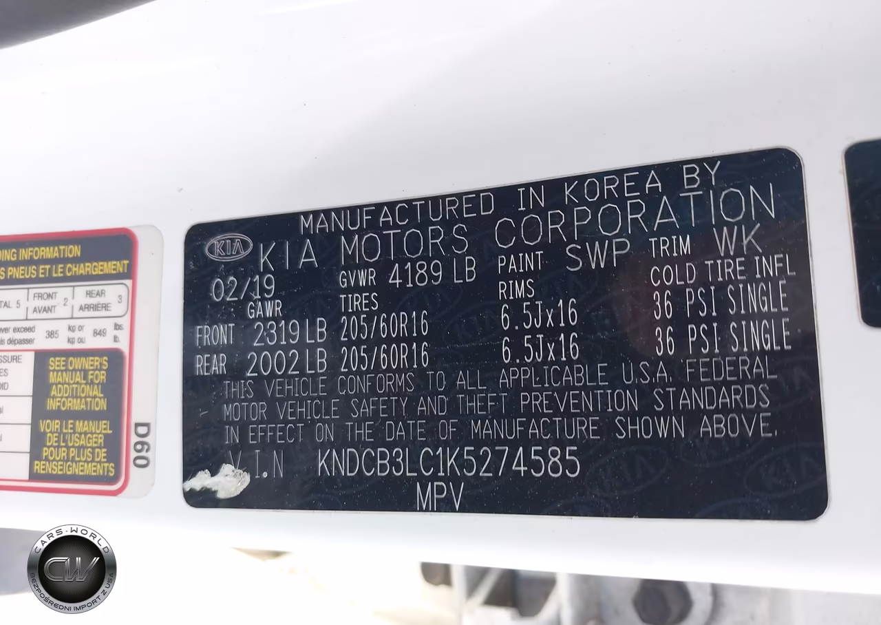 2019 Kia Niro Lx VIN:KNDCB3LC1K5274585 - 9