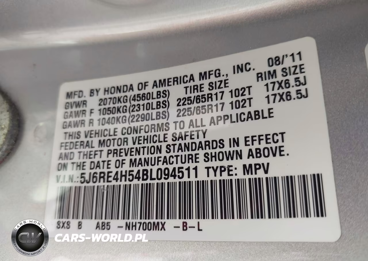 2011 Honda Cr-V Ex VIN:5J6RE4H54BL094511 - 9