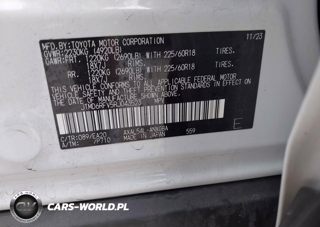 2024 Toyota Rav4 Hybrid Limited VIN:JTMD6RFV5RJ043523 - 9