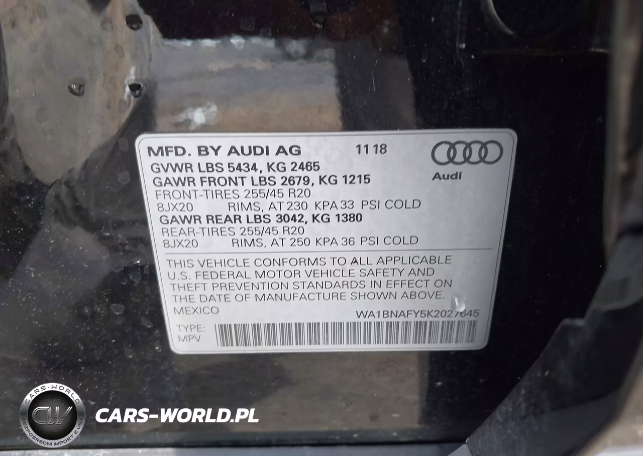 2019 Audi Q5 45 Premium VIN:WA1BNAFY5K2027645 - 9