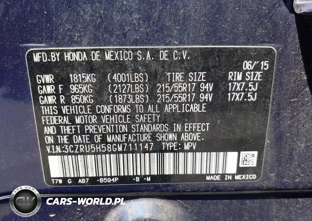 2016 Honda Hr-V Ex VIN:3CZRU5H58GM711147 - 9