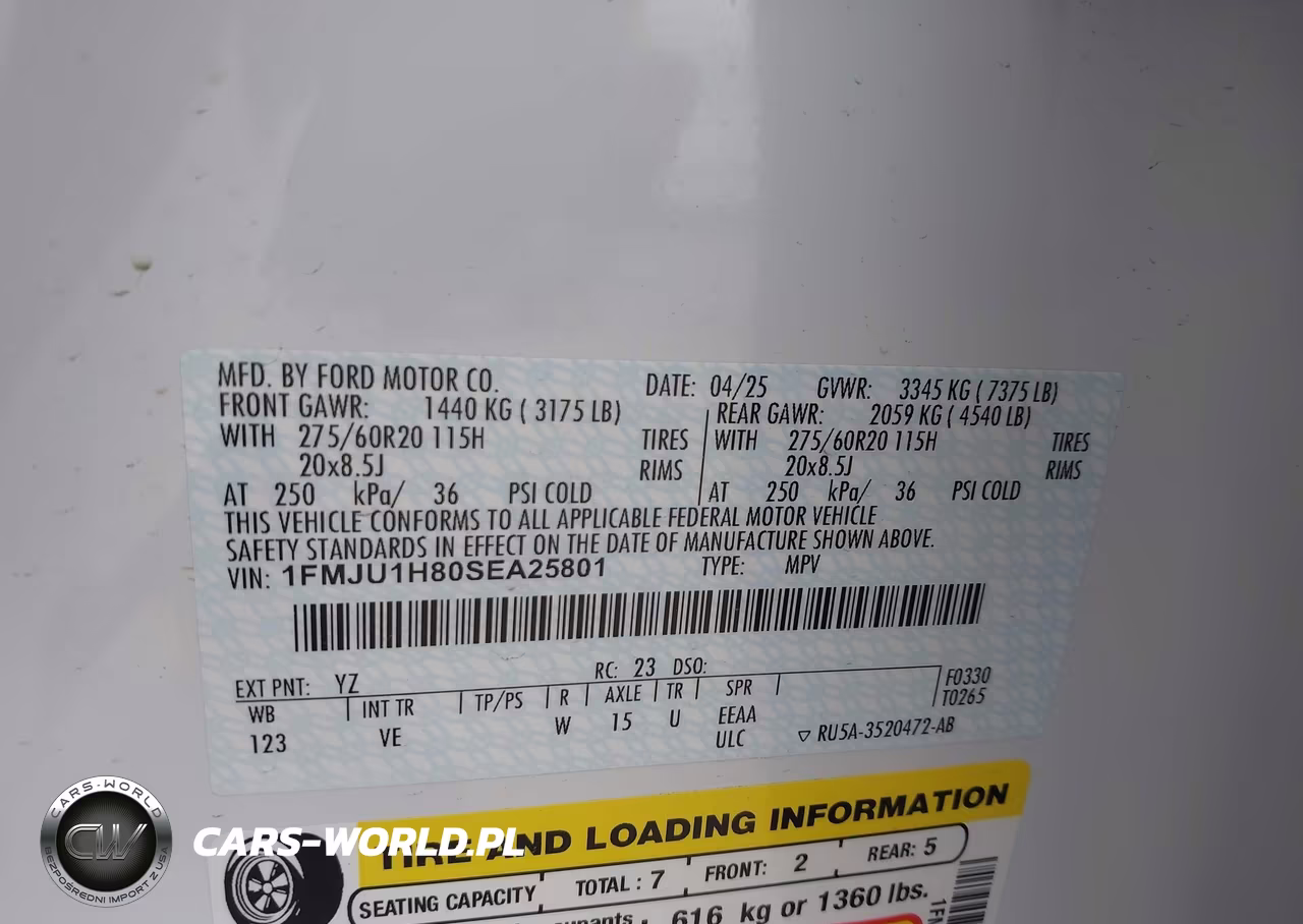 2025 Ford Expedition Active VIN:1FMJU1H80SEA25801 - 9