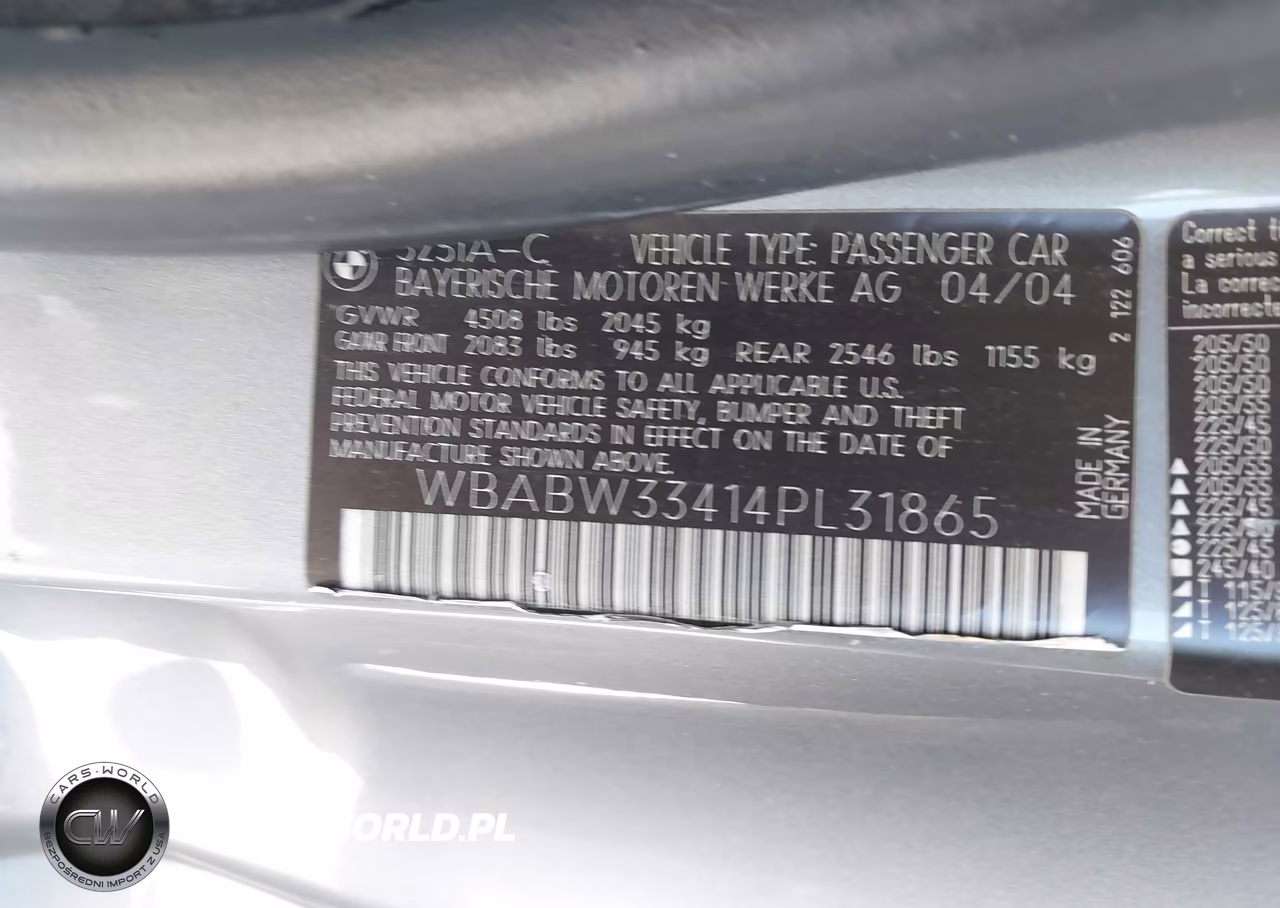 2004 BMW 325Ci VIN:WBABW33414PL31865 - 9