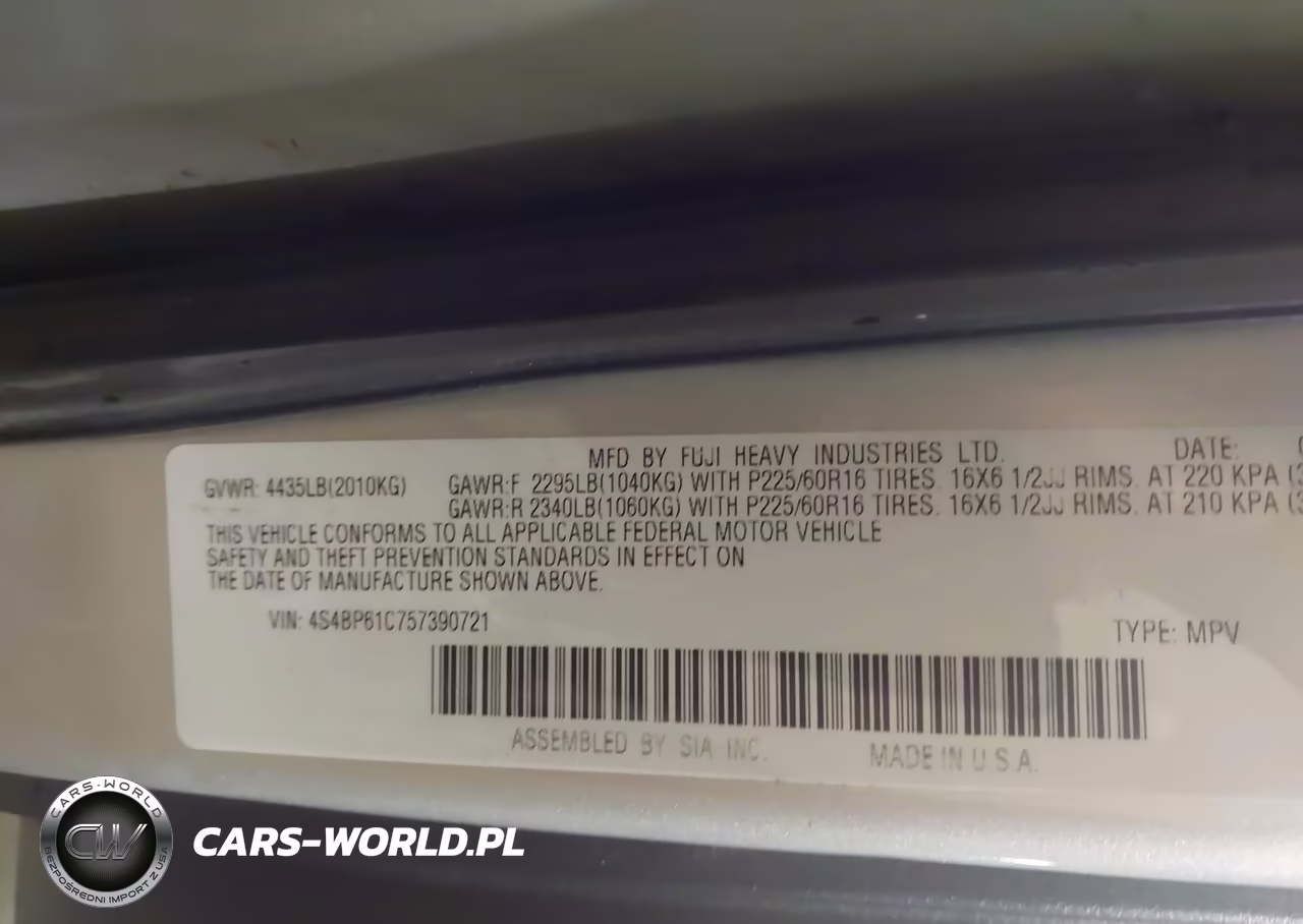 2005 Subaru Outback 2.5I VIN:4S4BP61C757390721 - 9