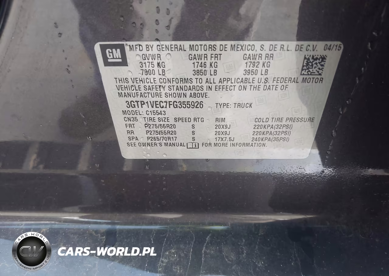 2015 GMC Sierra 1500 Slt VIN:3GTP1VEC7FG355926 - 9