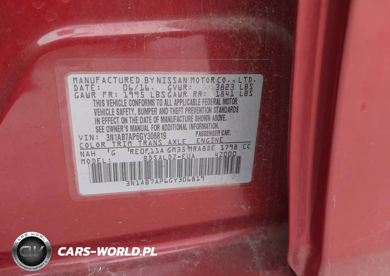 2016 Nissan Sentra Sv VIN:3N1AB7AP6GY306819 - 9