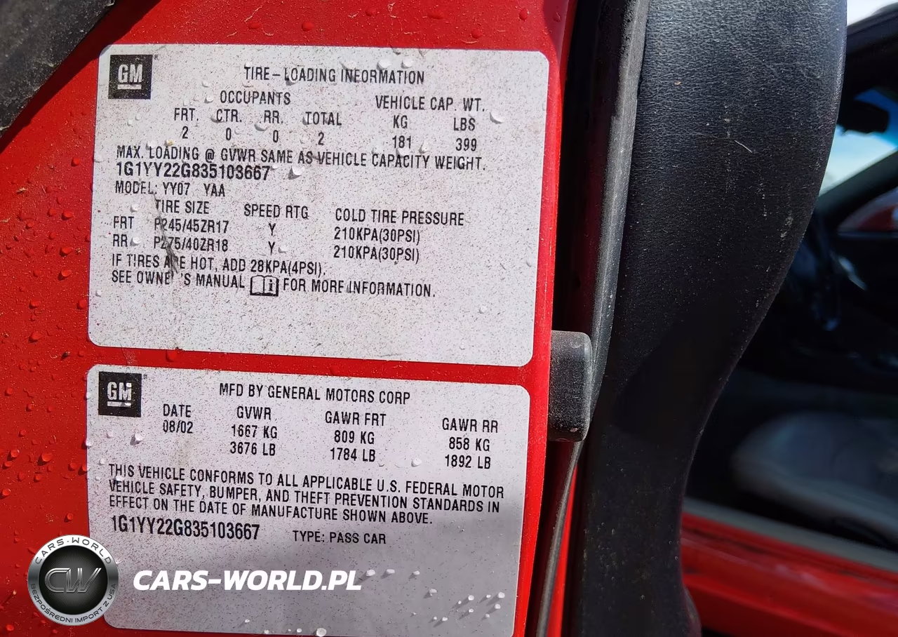2003 Chevrolet Corvette VIN:1G1YY22G835103667 - 9