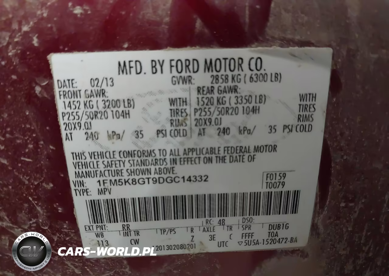 2013 Ford Explorer Sport VIN:1FM5K8GT9DGC14332 - 9