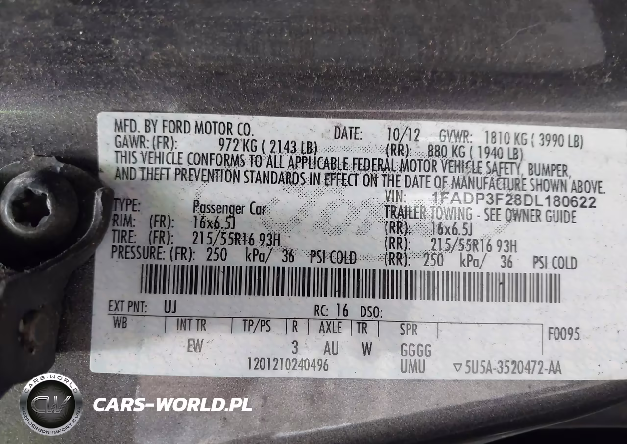 2013 Ford Focus Se VIN:1FADP3F28DL180622 - 9
