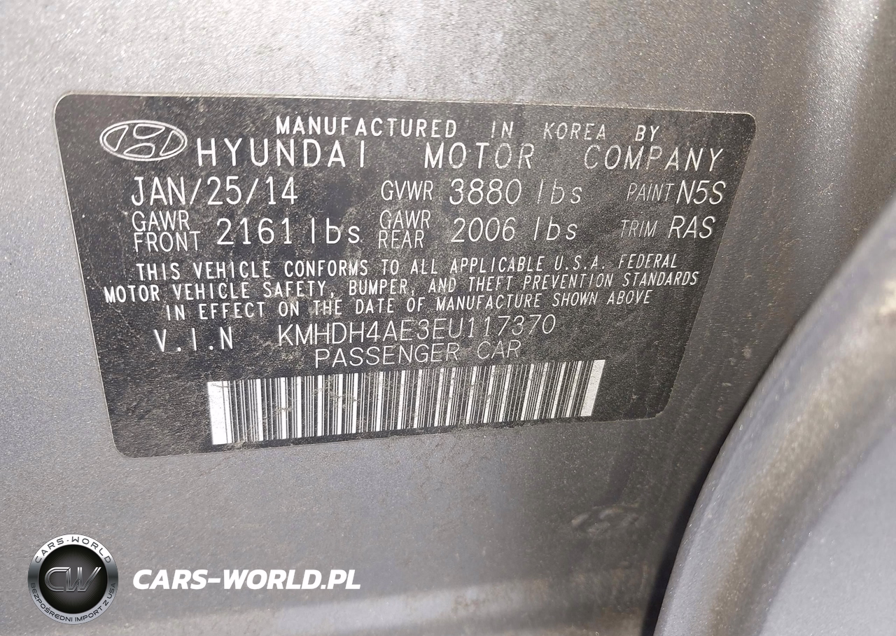 2014 Hyundai Elantra Se VIN:KMHDH4AE3EU117370 - 9