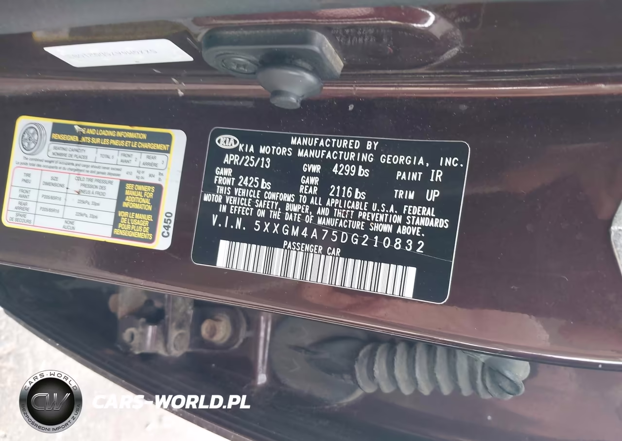 2013 Kia Optima Lx VIN:5XXGM4A75DG210832 - 9