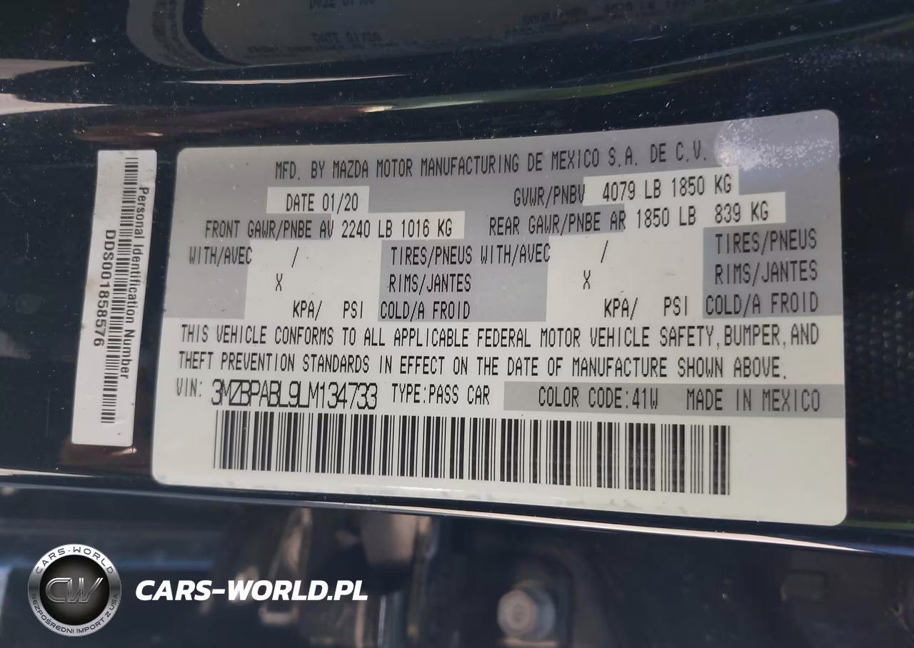 2020 Mazda Mazda3 VIN:3MZBPABL9LM134733 - 9