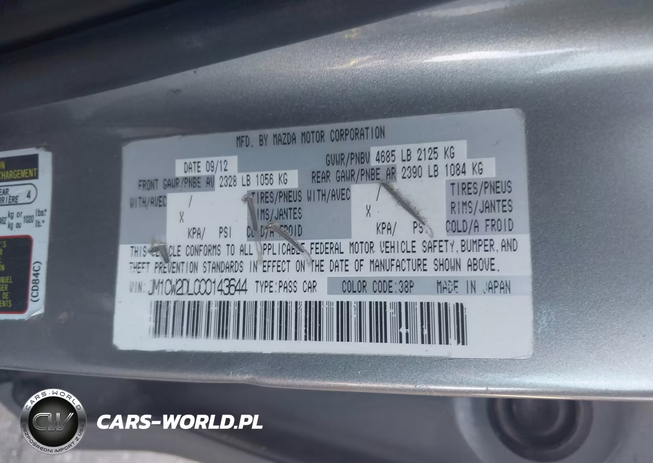 2012 Mazda Mazda5 Grand Touring VIN:JM1CW2DL0C0143644 - 9