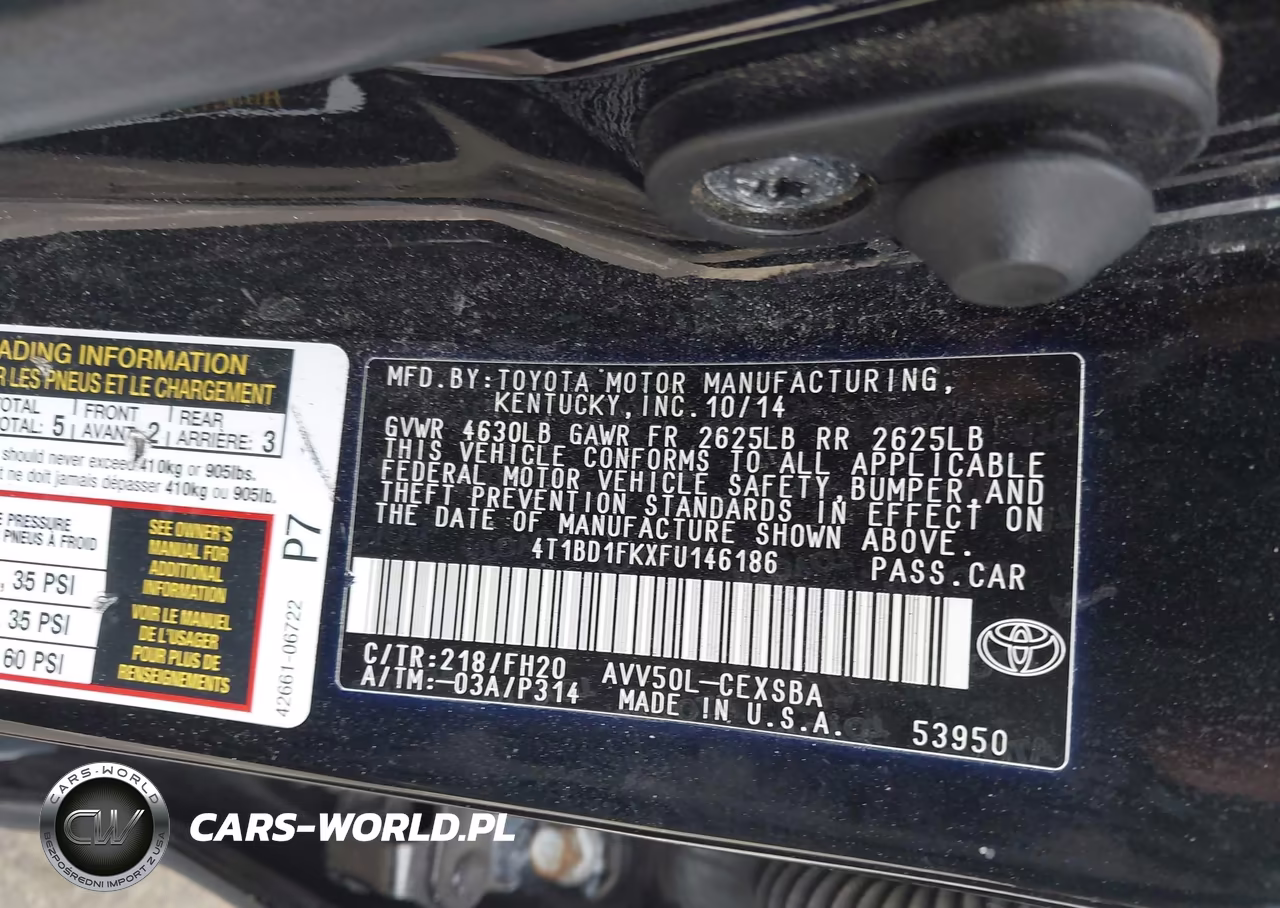 2015 Toyota Camry Hybrid Se VIN:4T1BD1FKXFU146186 - 9