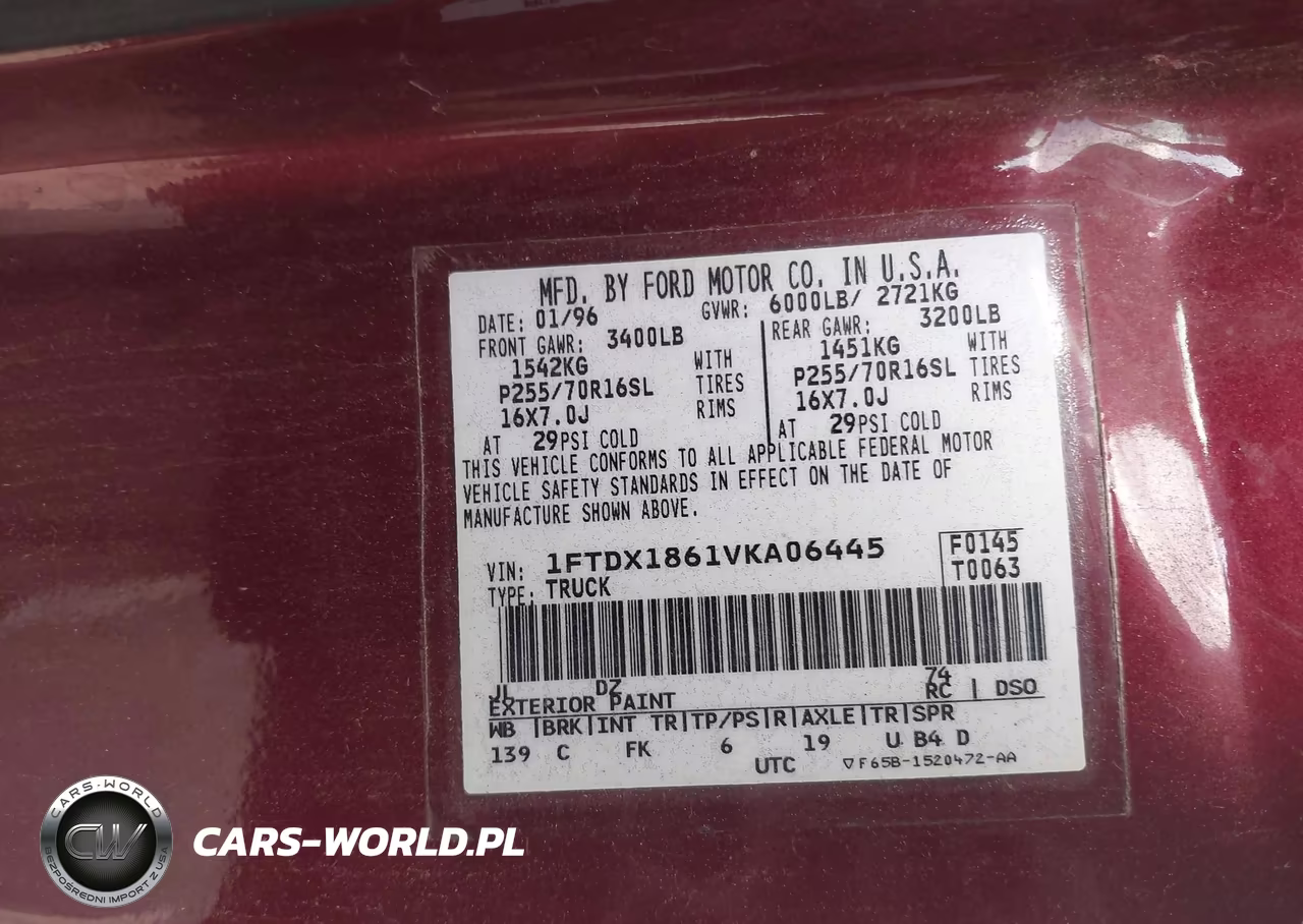 1997 Ford F-150 Lariat-Xl-Xlt VIN:1FTDX1861VKA06445 - 9