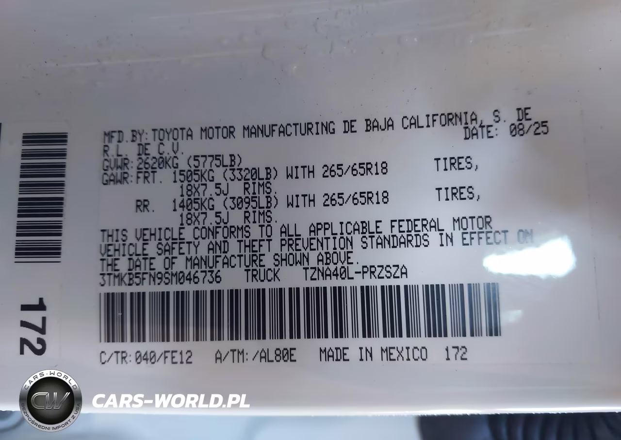 2025 Toyota Tacoma Trd Sport VIN:3TMKB5FN9SM046736 - 9