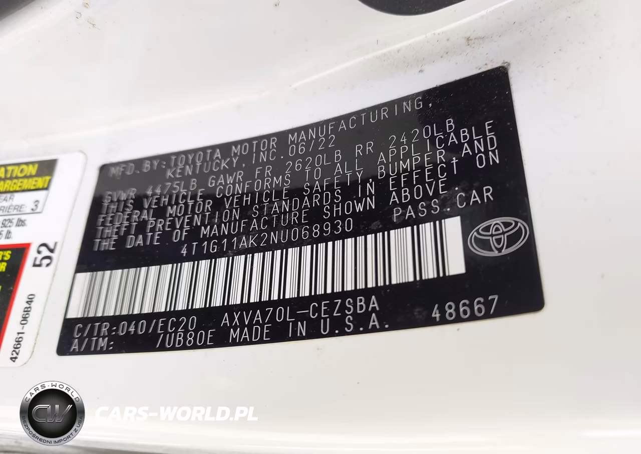 2022 Toyota Camry Se Nightshade Edition VIN:4T1G11AK2NU068930 - 9
