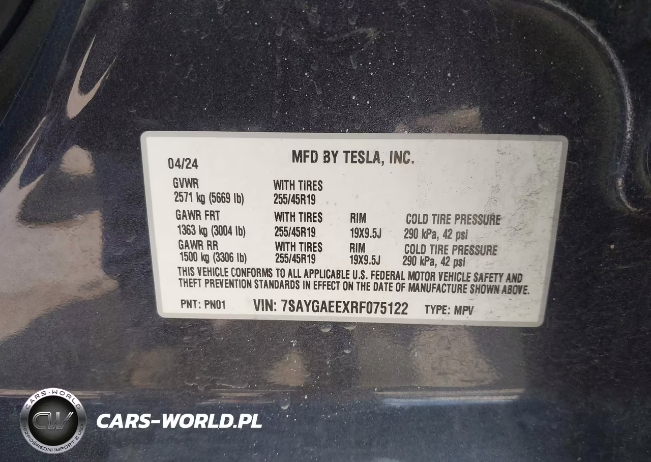 2024 Tesla Model Y Long Range Dual Motor All-Wheel Drive VIN:7SAYGAEEXRF075122 - 9