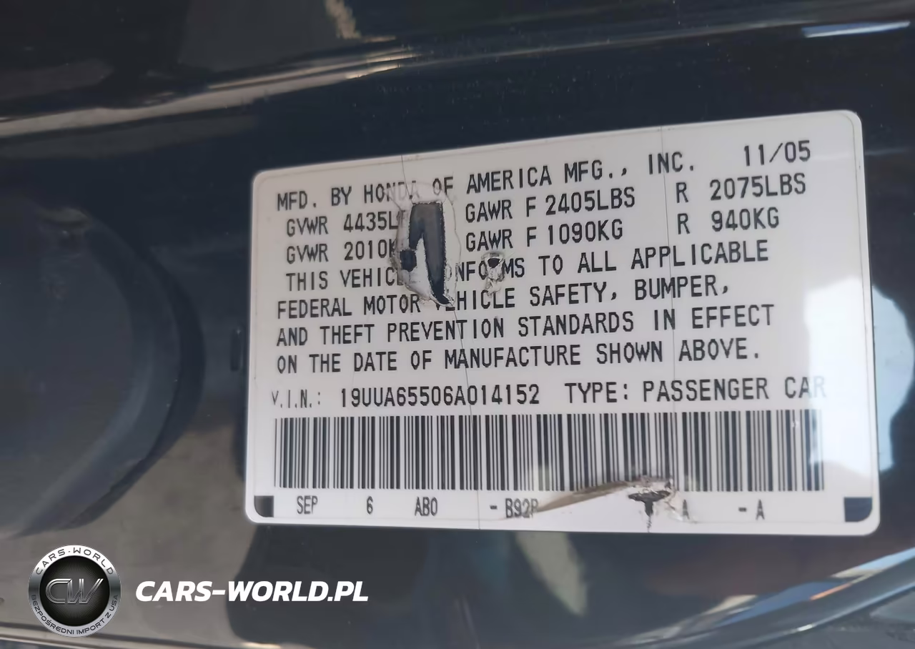 2006 Acura Tl VIN:19UUA65506A014152 - 9