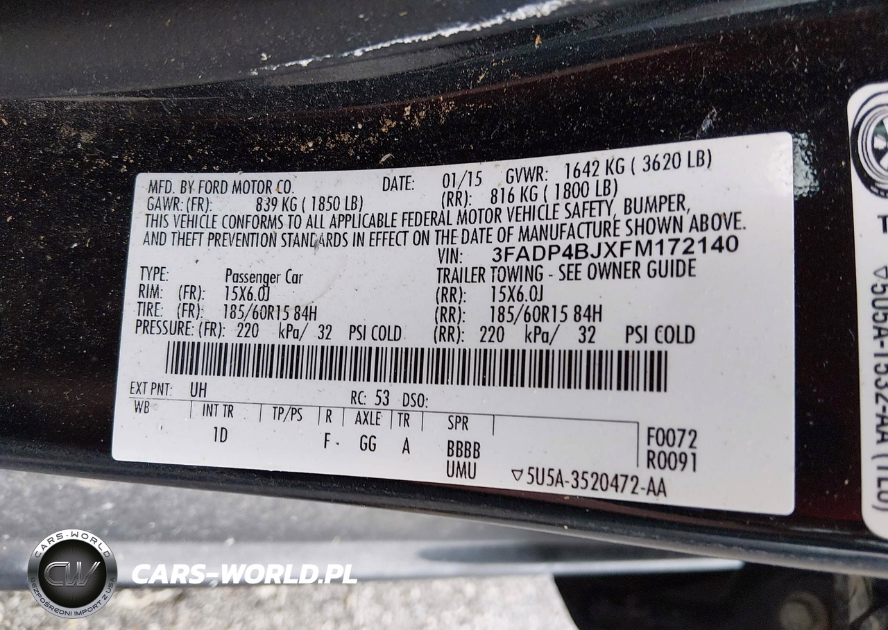 2015 Ford Fiesta Se VIN:3FADP4BJXFM172140 - 9