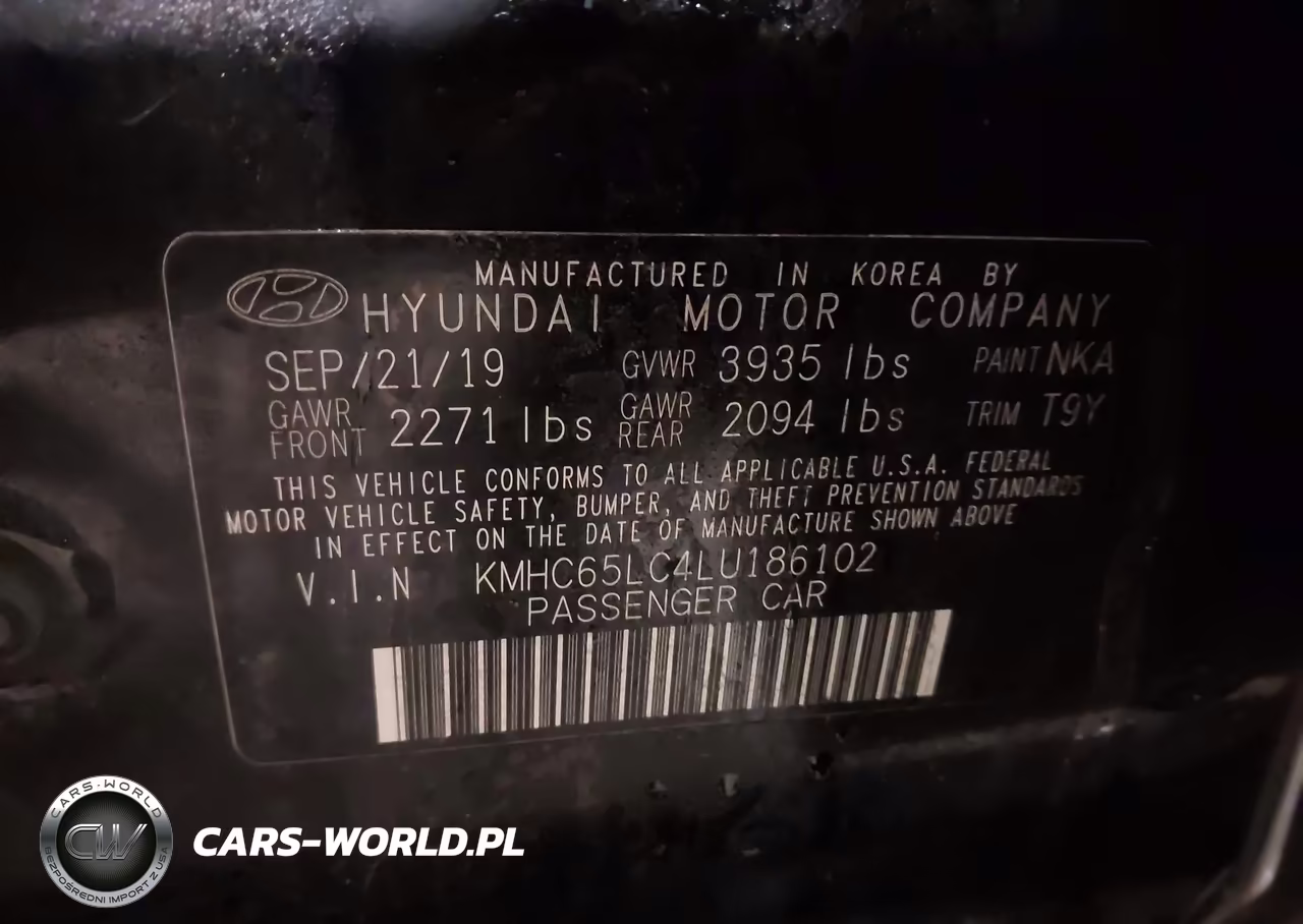 2020 Hyundai Ioniq Hybrid Blue VIN:KMHC65LC4LU186102 - 9