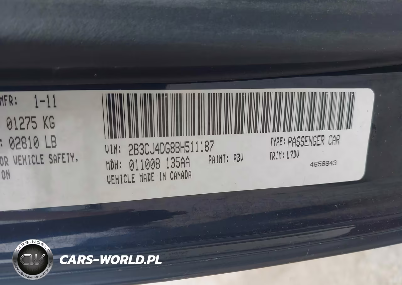 2011 Dodge Challenger VIN:2B3CJ4DG8BH511187 - 9