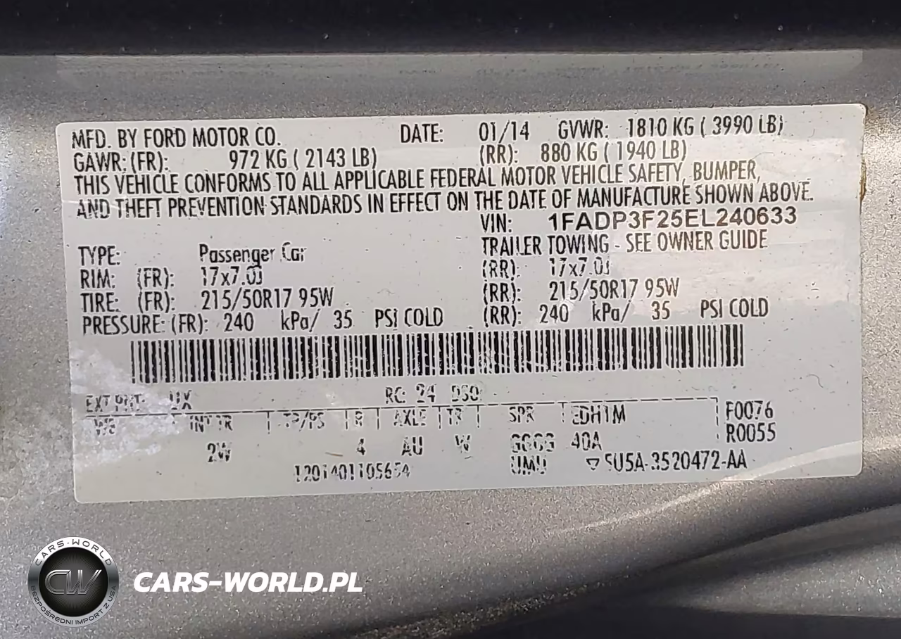 2014 Ford Focus Se VIN:1FADP3F25EL240633 - 9