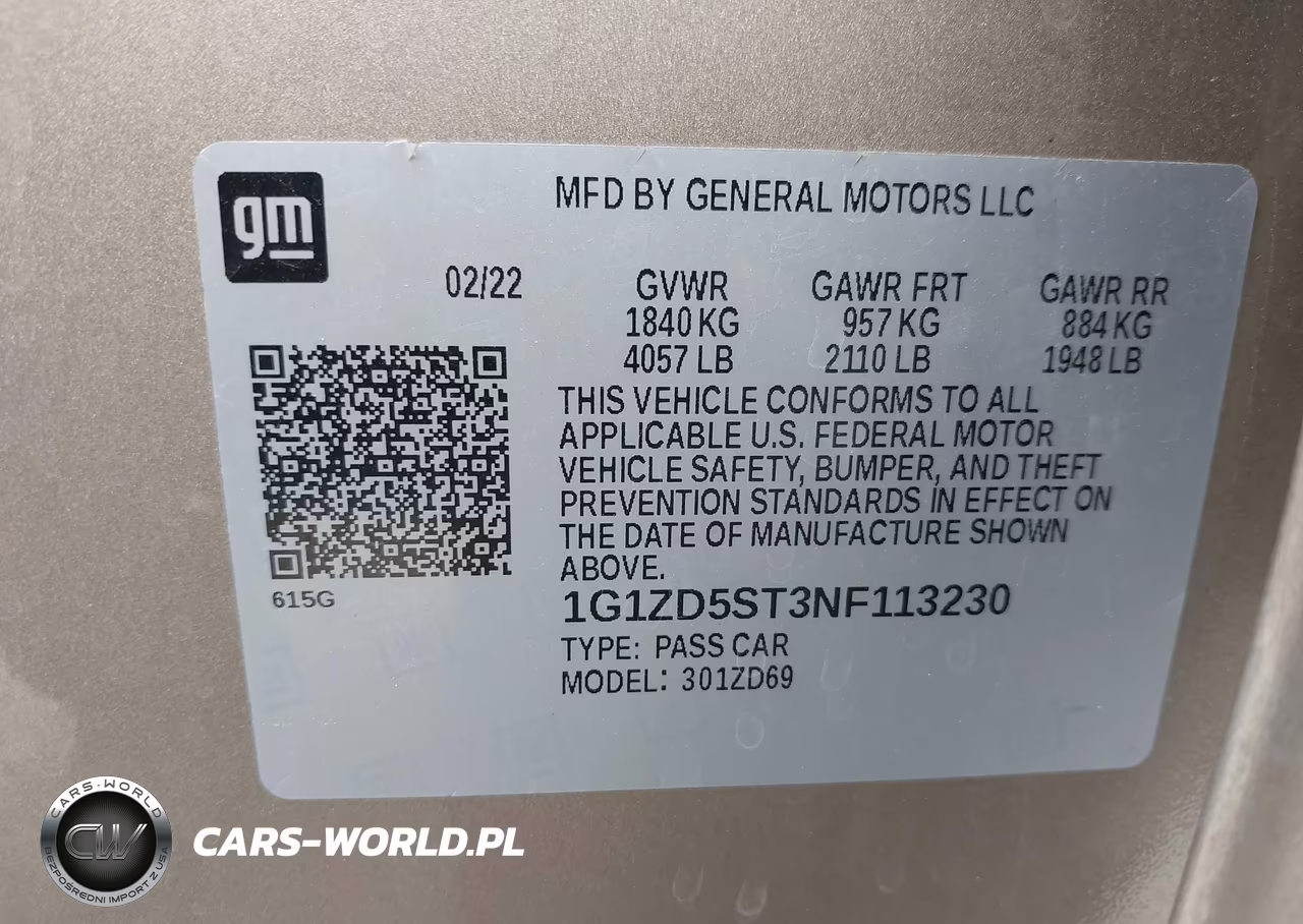 2022 Chevrolet Malibu Fwd Lt VIN:1G1ZD5ST3NF113230 - 9