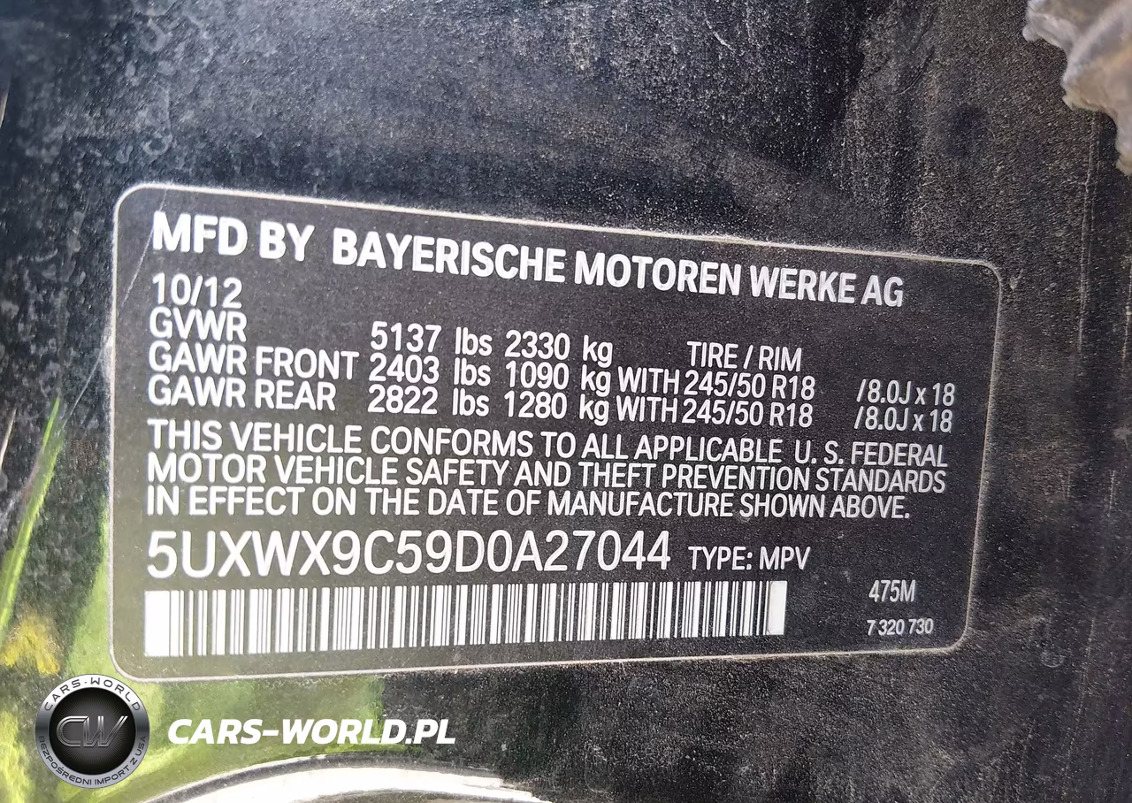 2013 BMW X3 xDrive28I VIN:5UXWX9C59D0A27044 - 9