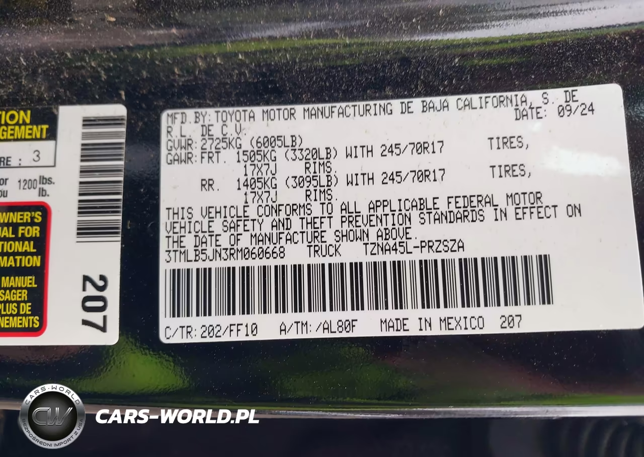 2024 Toyota Tacoma Sr5 VIN:3TMLB5JN3RM060668 - 9
