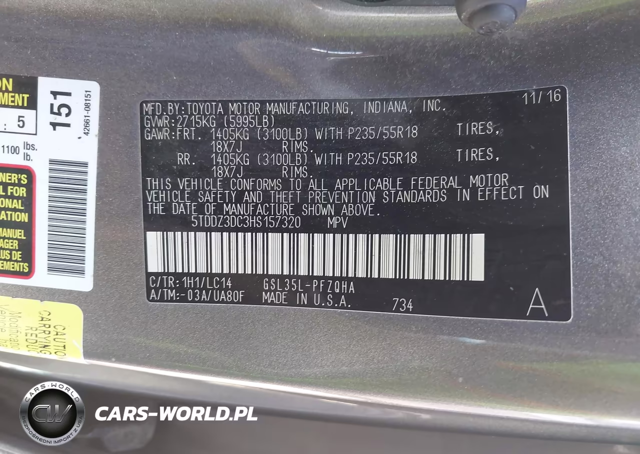 2017 Toyota Sienna Xle 7 Passenger VIN:5TDDZ3DC3HS157320 - 9