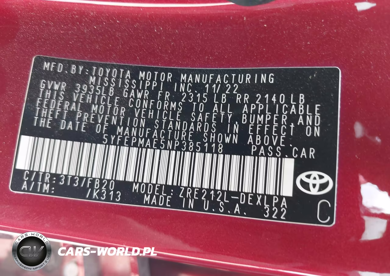 2022 Toyota Corolla Le VIN:5YFEPMAE5NP385118 - 9