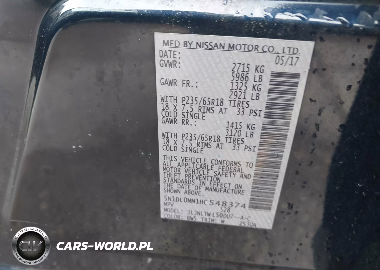 2017 Infiniti Qx60 VIN:5N1DL0MM1HC548374 - 9