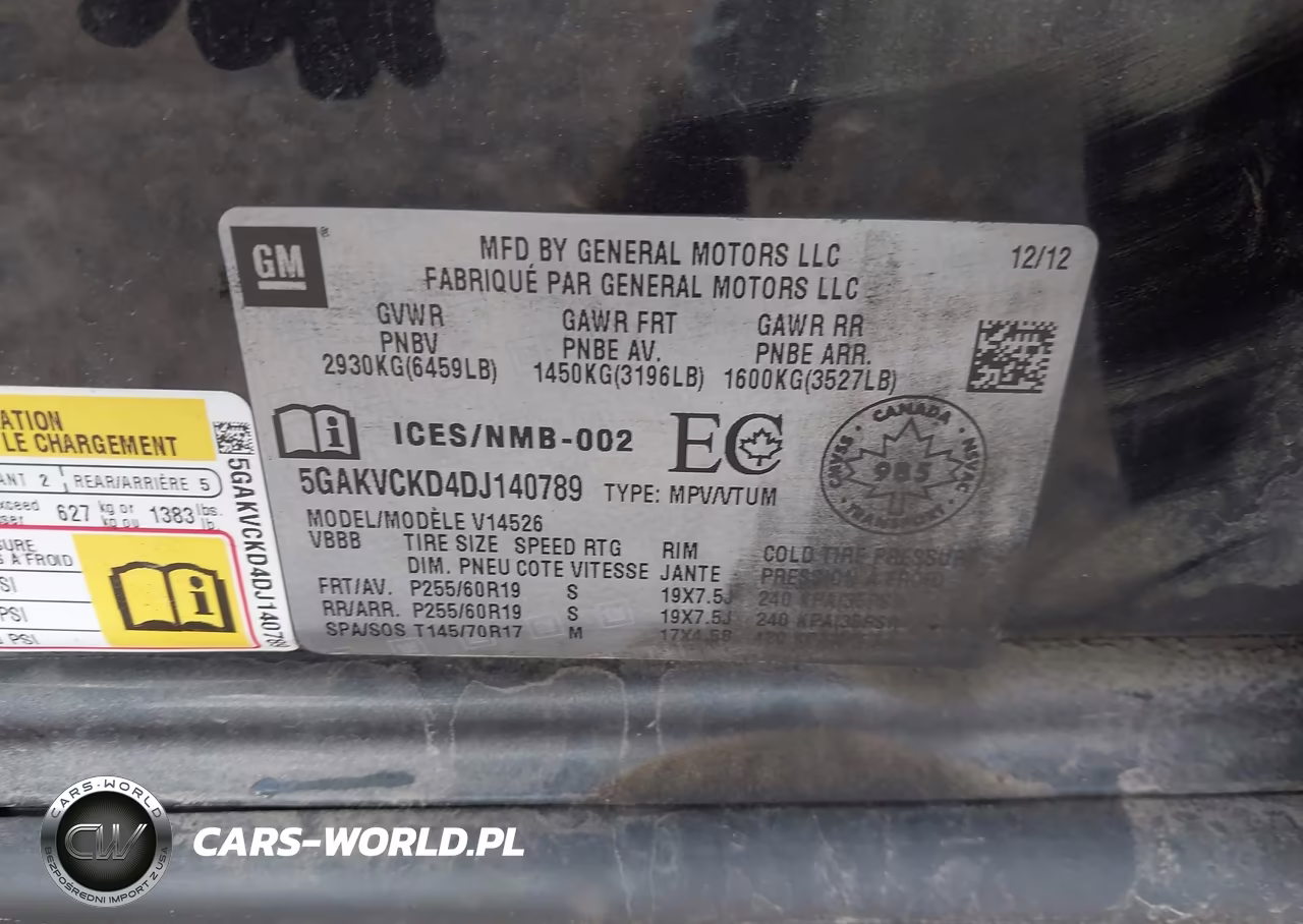 2013 Buick Enclave Leather VIN:5GAKVCKD4DJ140789 - 9