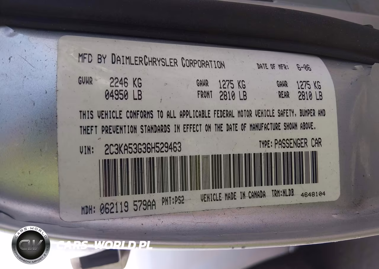 2006 Chrysler 300 Touring VIN:2C3KA53G36H529463 - 9