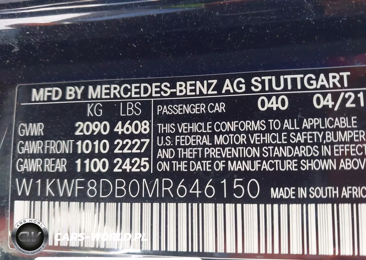 2021 Mercedes-Benz C 300 Sedan VIN:W1KWF8DB0MR646150 - 9