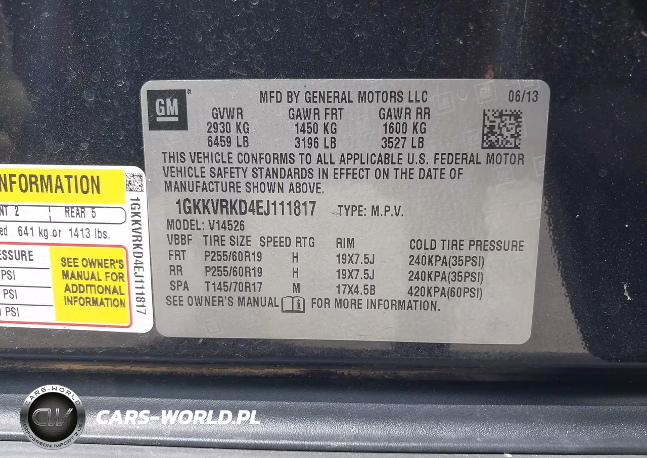 2014 GMC Acadia Slt-1 VIN:1GKKVRKD4EJ111817 - 9