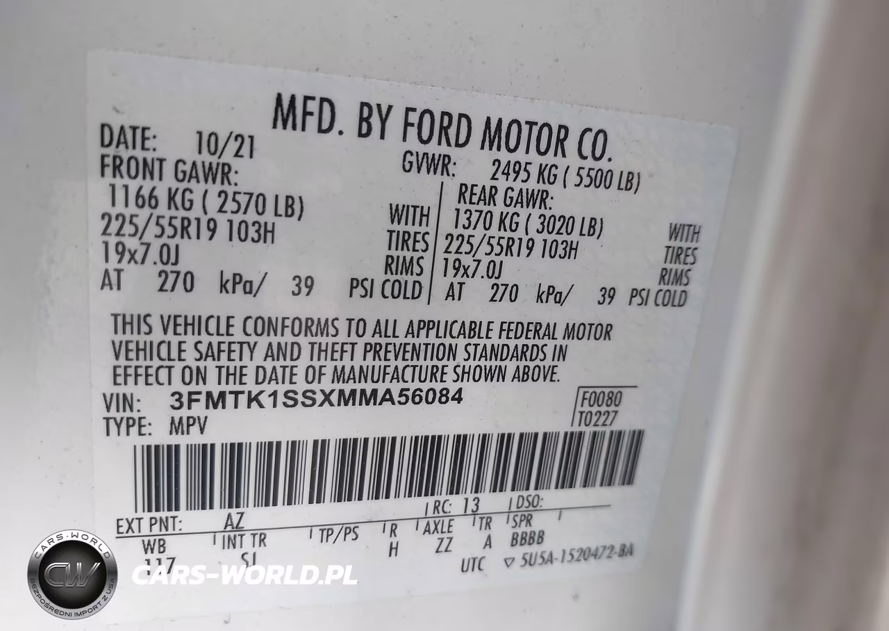2021 Ford Mustang Mach-E Select VIN:3FMTK1SSXMMA56084 - 9