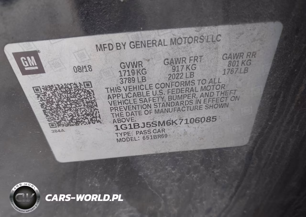2019 Chevrolet Cruze Diesel VIN:1G1BJ5SM6K7106085 - 9