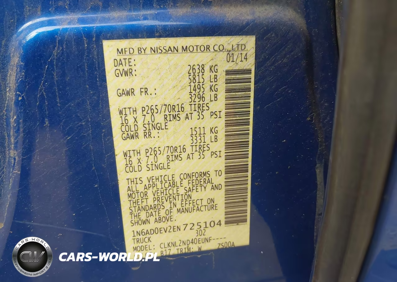 2014 Nissan Frontier Sv VIN:1N6AD0EV2EN725104 - 9