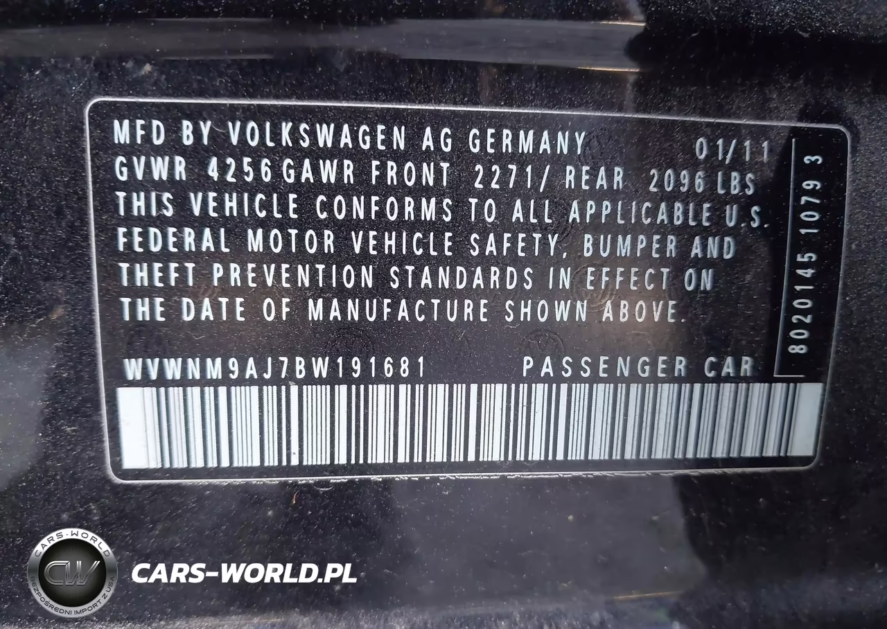2011 Volkswagen Golf Tdi 4-Door VIN:WVWNM9AJ7BW191681 - 9