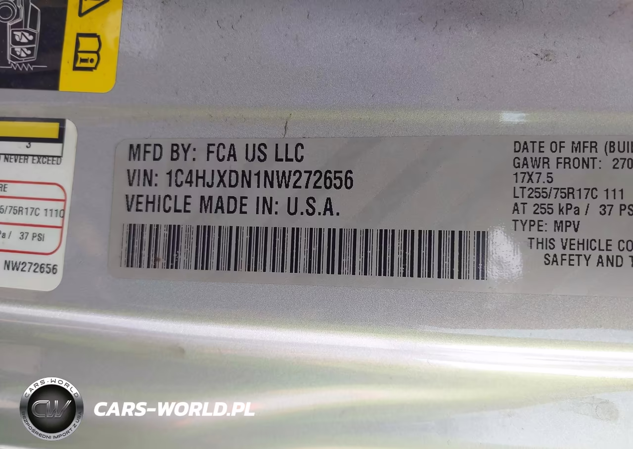 2022 Jeep Wrangler Unlimited Willys 4X4 VIN:1C4HJXDN1NW272656 - 9
