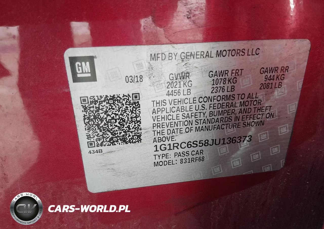 2018 Chevrolet Volt Lt VIN:1G1RC6S58JU136373 - 9