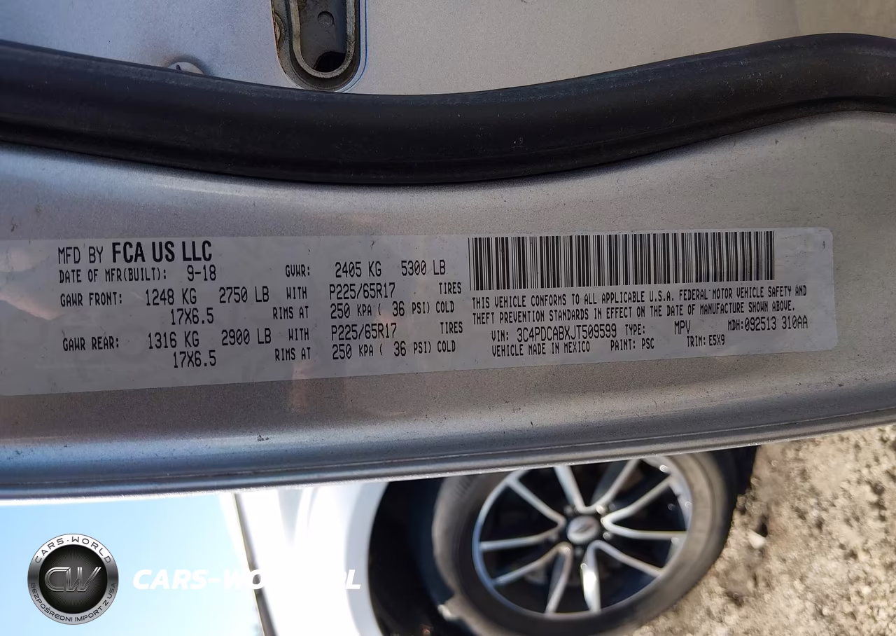2018 Dodge Journey Se VIN:3C4PDCABXJT509599 - 9