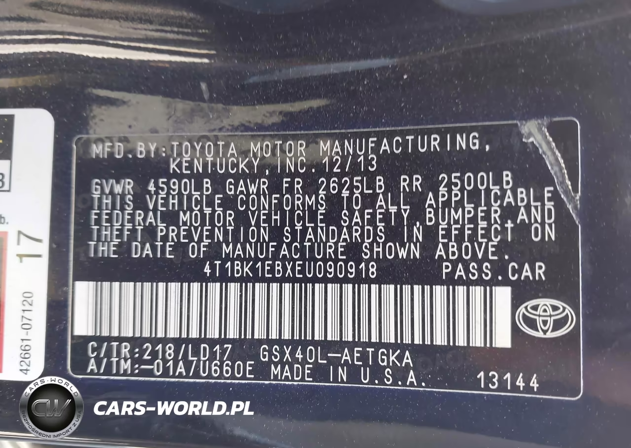 2014 Toyota Avalon Xle VIN:4T1BK1EBXEU090918 - 9